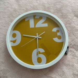 Yellow and White Wall Clock, originally from Target